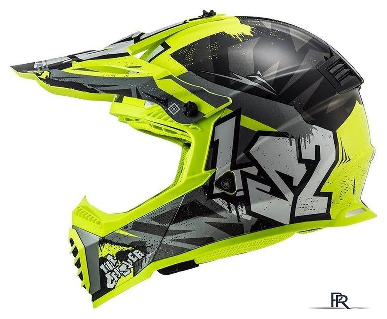 Мотошлем LS2 MX437 Fast 2 Mini Crusher (S, черный/желтый) - Изображение №6 — Интернет-магазин ПроЗаказ