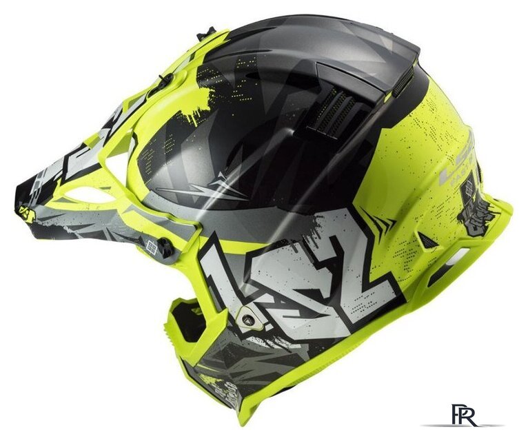 Мотошлем LS2 MX437 Fast 2 Mini Crusher (S, черный/желтый) - Изображение №7 — Интернет-магазин ПроЗаказ