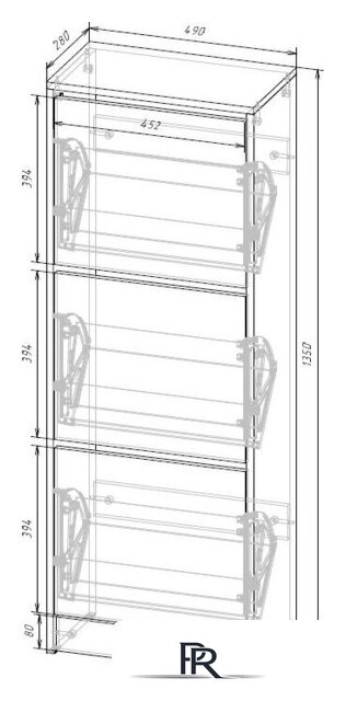 Тумба для обуви Mio Tesoro Бис-3 (белый текстурный) - Изображение №8 — Интернет-магазин ПроЗаказ