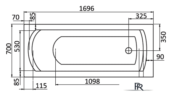 Ванна Santek Монако 170x70 (1WH111979) - Изображение №3 — Интернет-магазин ПроЗаказ