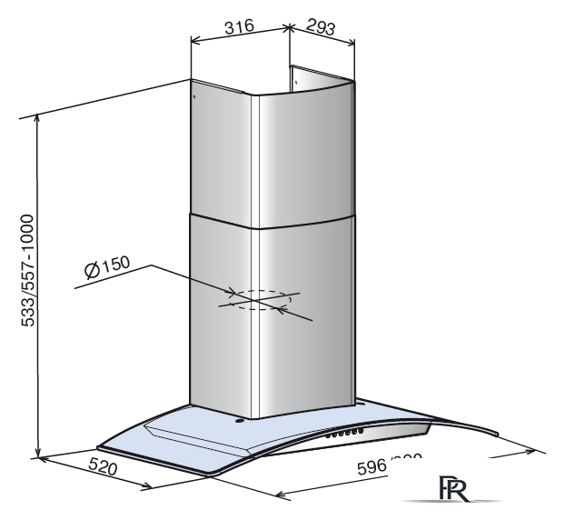 Кухонная вытяжка Elikor Аметист S4 60П-700-Э4Д (черный) - Изображение №2 — Интернет-магазин ПроЗаказ