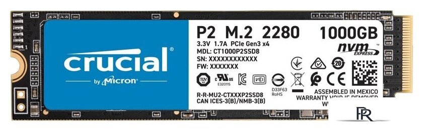 SSD Crucial P2 1TB CT1000P2SSD8 - Изображение №1 — Интернет-магазин ПроЗаказ