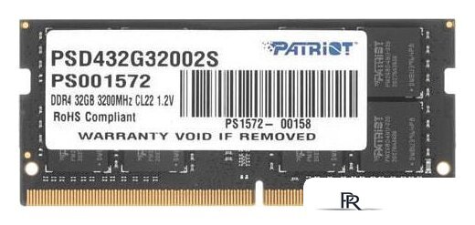 Оперативная память Patriot Signature Line 32GB DDR4 SODIMM PSD432G32002S - Изображение №1 — Интернет-магазин ПроЗаказ