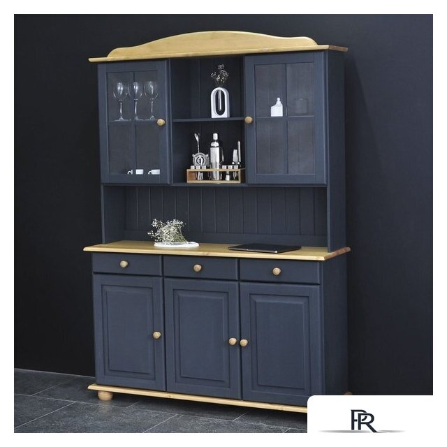 Шкаф-витрина Диприз Lena Д.73012.3 (серый воск/антик) - Изображение №2 — Интернет-магазин ПроЗаказ