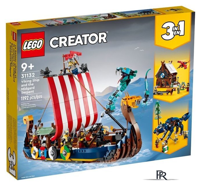 Конструктор LEGO Creator 31132 Корабль викингов и Змей Мидгарда - Изображение №1 — Интернет-магазин ПроЗаказ