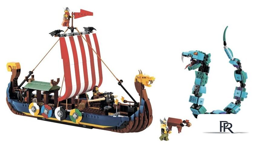 Конструктор LEGO Creator 31132 Корабль викингов и Змей Мидгарда - Изображение №6 — Интернет-магазин ПроЗаказ