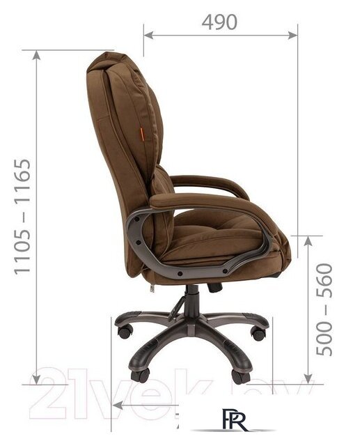 Офисное кресло CHAIRMAN Home 434 (ткань, Т-84 черный) - Изображение №7 — Интернет-магазин ПроЗаказ