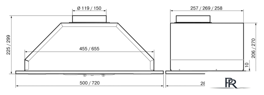 Кухонная вытяжка Elikor Врезной блок 52Н-400-П3Д - Изображение №2 — Интернет-магазин ПроЗаказ
