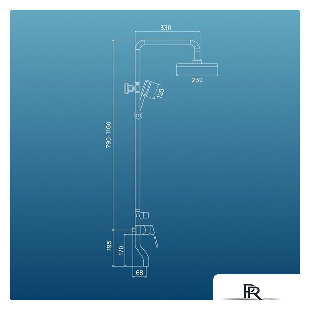 Душевая система  РМС PL7BL-009DK - Изображение №6 — Интернет-магазин ПроЗаказ
