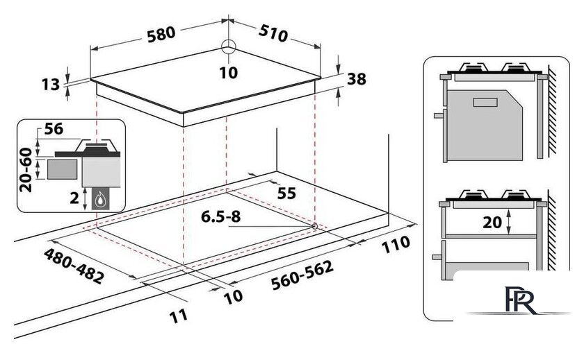 Варочная панель Whirlpool TKRL 661 IX EU - Изображение №11 — Интернет-магазин ПроЗаказ