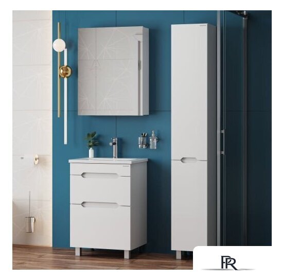  Onika Шкаф-пенал Айленд 30 403081 (белый) - Изображение №2 — Интернет-магазин ПроЗаказ