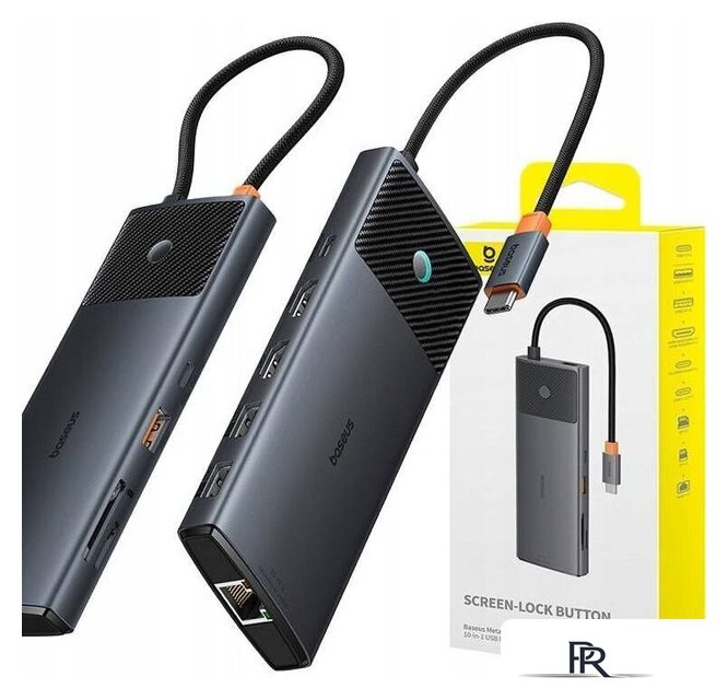 Док-станция Baseus Metal Gleam Series II 10-in1 USB Hub B00061800123-00 - Изображение №7 — Интернет-магазин ПроЗаказ