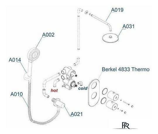Душевая система  Wasserkraft A16031 Thermo - Изображение №3 — Интернет-магазин ПроЗаказ
