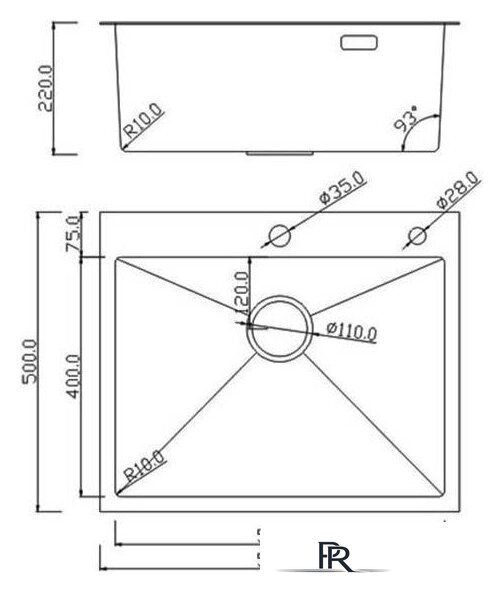 Кухонная мойка Roxen Simple 560220-55B PVD графит (с коландером и дозатором) - Изображение №13 — Интернет-магазин ПроЗаказ