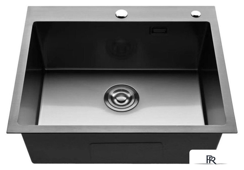 Кухонная мойка Roxen Simple 560220-55B PVD графит (с коландером и дозатором) - Изображение №4 — Интернет-магазин ПроЗаказ
