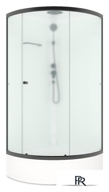 Душевая кабина Domani-Spa Simple 99 Mid 90x90 DS01Sm99MWM00.Gt-V1.2-Black - Изображение №1 — Интернет-магазин ПроЗаказ