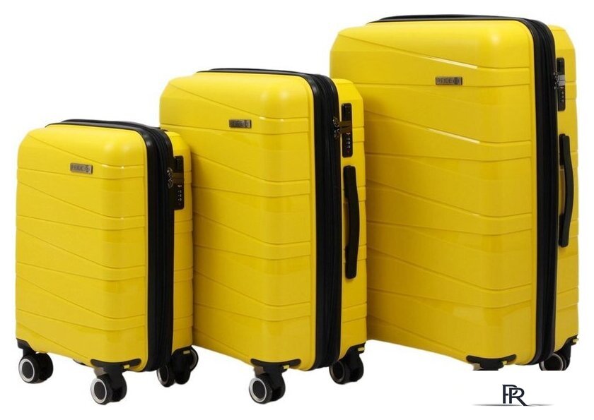 Чемодан-спиннер Pride РР-201 (M, желтый) - Изображение №11 — Интернет-магазин ПроЗаказ