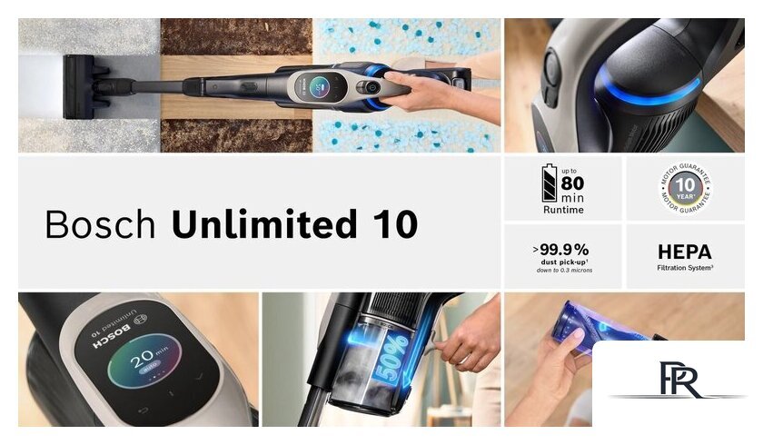 Пылесос Bosch Unlimited 10 BBS1041GQC - Изображение №3 — Интернет-магазин ПроЗаказ