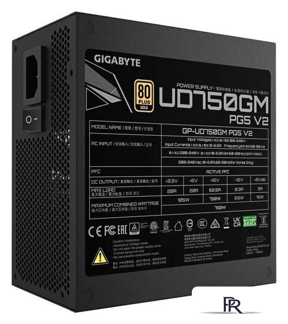 Блок питания Gigabyte UD750GM PG5 V2 - Изображение №5 — Интернет-магазин ПроЗаказ