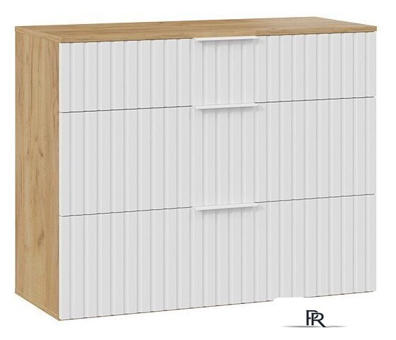 Тумба для обуви Трия Хилтон комбинированная Исп.2.3 (дуб крафт золотой/белый матовый) - Изображение №4 — Интернет-магазин ПроЗаказ