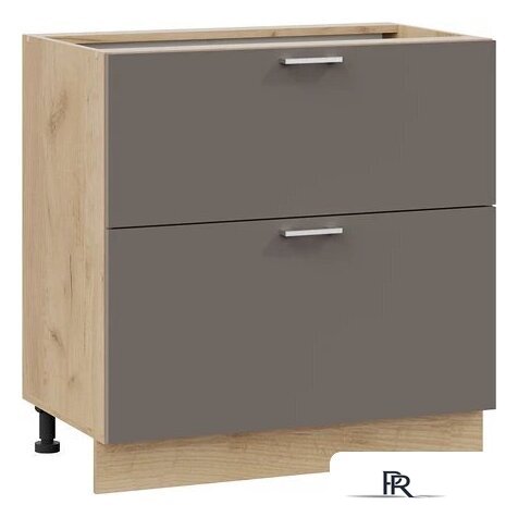 Шкаф напольный Трия Габриэлла 1Н8Я2 с двумя ящиками (дуб крафт золотой/муссон) - Изображение №1 — Интернет-магазин ПроЗаказ