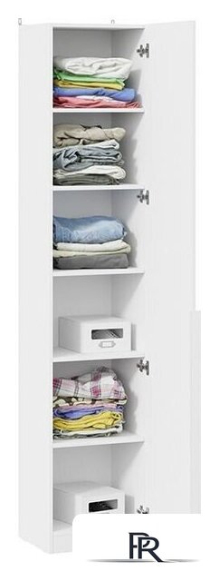 Шкаф-пенал Трия Порто СМ-393.07.211 с 1 глухой дверью (белый жемчуг/белый софт) - Изображение №3 — Интернет-магазин ПроЗаказ