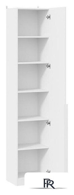 Шкаф-пенал Трия Порто СМ-393.07.211 с 1 глухой дверью (белый жемчуг/белый софт) - Изображение №4 — Интернет-магазин ПроЗаказ