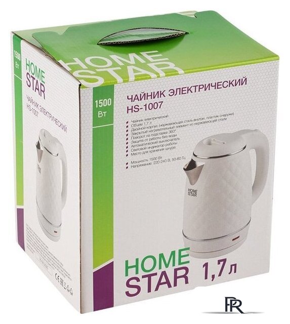 Электрический чайник HomeStar HS-1007 (белый) - Изображение №4 — Интернет-магазин ПроЗаказ