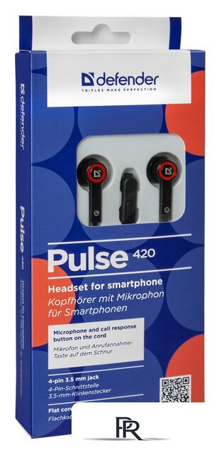 Наушники Defender Pulse 420 (черный/красный) [63424] - Изображение №5 — Интернет-магазин ПроЗаказ