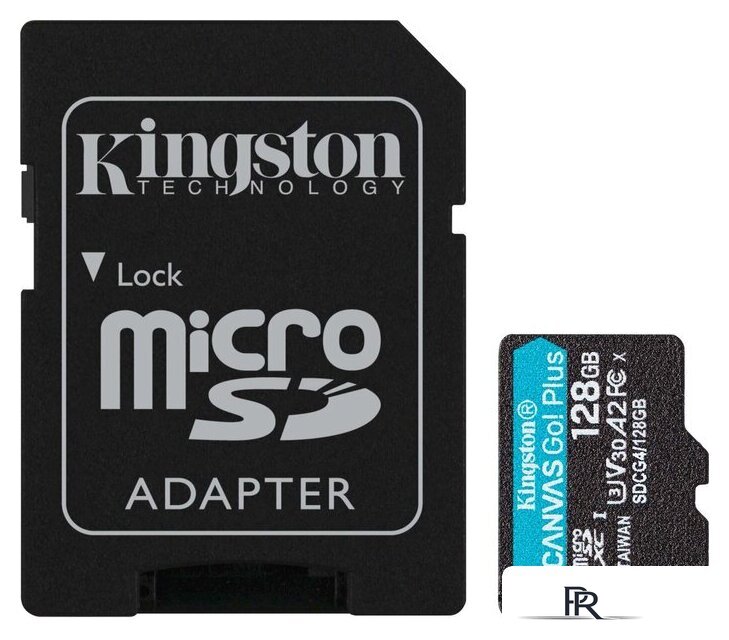 Карта памяти Kingston Canvas Go! microSDXC 128GB SDCG4/128GB (с адаптером) - Изображение №1 — Интернет-магазин ПроЗаказ