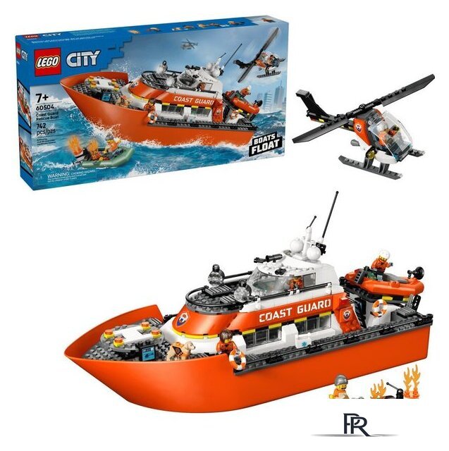 Конструктор LEGO City 60504 Спасательный катер и вертолет береговой охраны - Изображение №1 — Интернет-магазин ПроЗаказ
