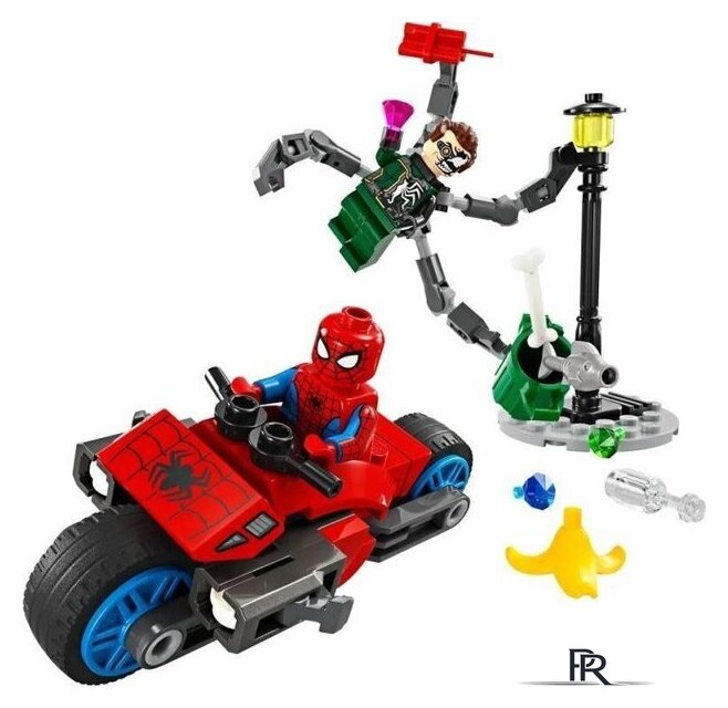 Конструктор LEGO Marvel Super Heroes 76275 Погоня на мотоцикле: Человек-паук против Док Ока - Изображение №2 — Интернет-магазин ПроЗаказ