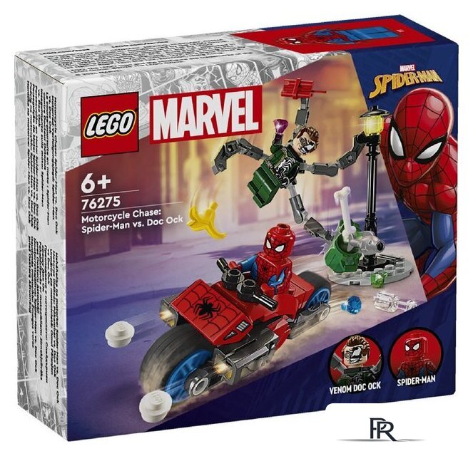 Конструктор LEGO Marvel Super Heroes 76275 Погоня на мотоцикле: Человек-паук против Док Ока - Изображение №1 — Интернет-магазин ПроЗаказ