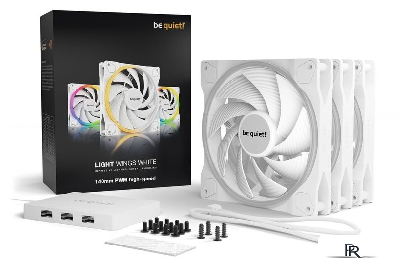 Комплект вентиляторов для корпуса с контроллером be quiet! Light Wings 120mm PWM Triple Pack BL100 - Изображение №6 — Интернет-магазин ПроЗаказ