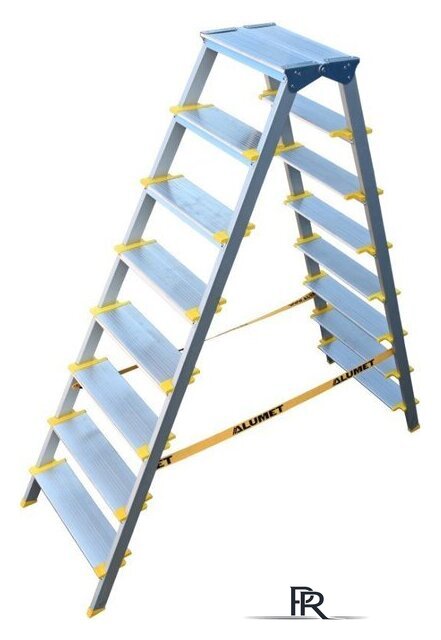 Лестница-стремянка Алюмет ASD 5208 (2х8 ступеней) - Изображение №1 — Интернет-магазин ПроЗаказ