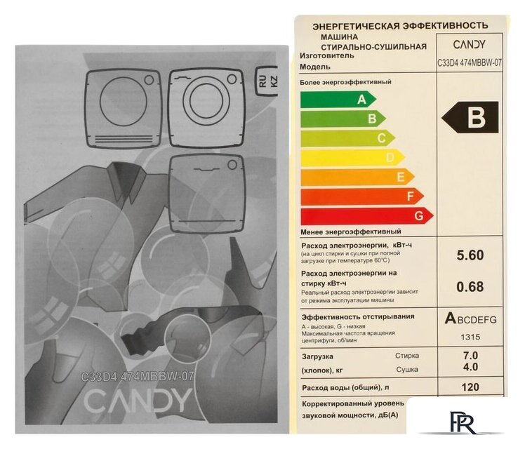 Стирально-сушильная машина Candy C33D4 474MBBW07 - Изображение №12 — Интернет-магазин ПроЗаказ