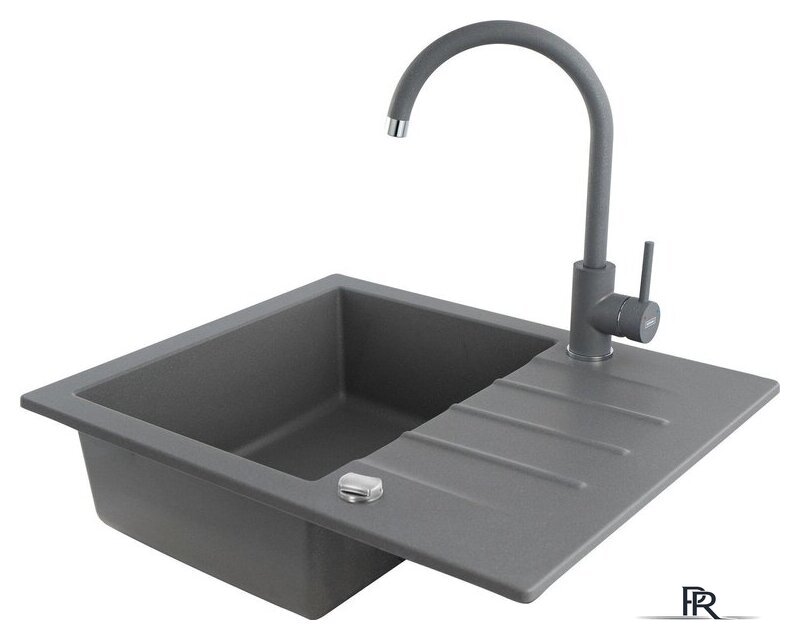 Кухонная мойка Kernau KGS A 4560 1B1D Grey Metallic - Изображение №6 — Интернет-магазин ПроЗаказ