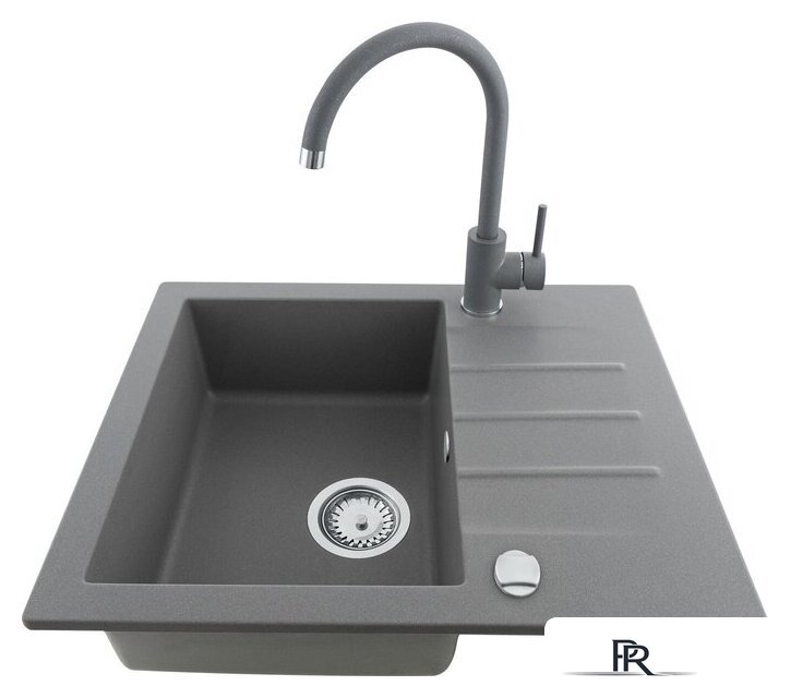 Кухонная мойка Kernau KGS A 4560 1B1D Grey Metallic - Изображение №5 — Интернет-магазин ПроЗаказ