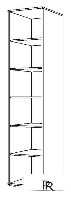 Шкаф-пенал Горизонт Ненси (ясень/капучино) - Изображение №2 — Интернет-магазин ПроЗаказ