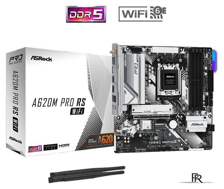 Материнская плата ASRock A620M Pro RS WiFi - Изображение №6 — Интернет-магазин ПроЗаказ