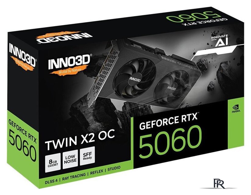 Видеокарта Inno3D GeForce RTX 5060 8GB Twin X2 OC N50602-08D7X-195071N - Изображение №3 — Интернет-магазин ПроЗаказ