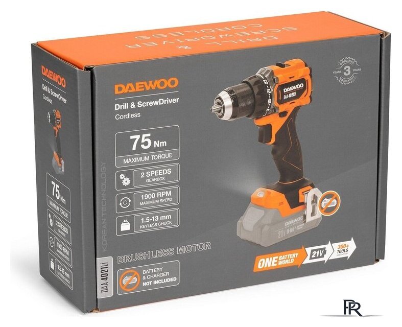 Дрель-шуруповерт Daewoo Power DAA 4021Li (без АКБ) - Изображение №9 — Интернет-магазин ПроЗаказ