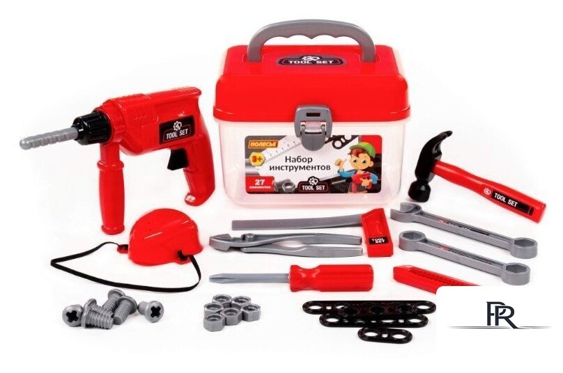 Набор инструментов игрушечных Полесье №28 в чемоданчике 92427 (27 элементов) - Изображение №5 — Интернет-магазин ПроЗаказ