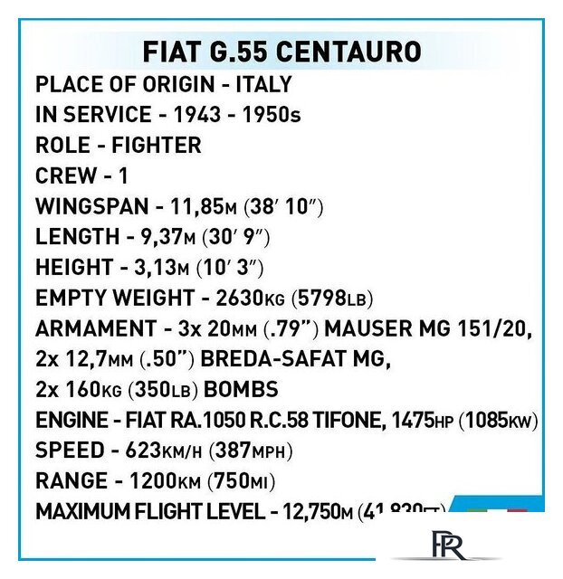 Конструктор Cobi Historical Collection WWII Fiat G.55 Centauro - Изображение №5 — Интернет-магазин ПроЗаказ