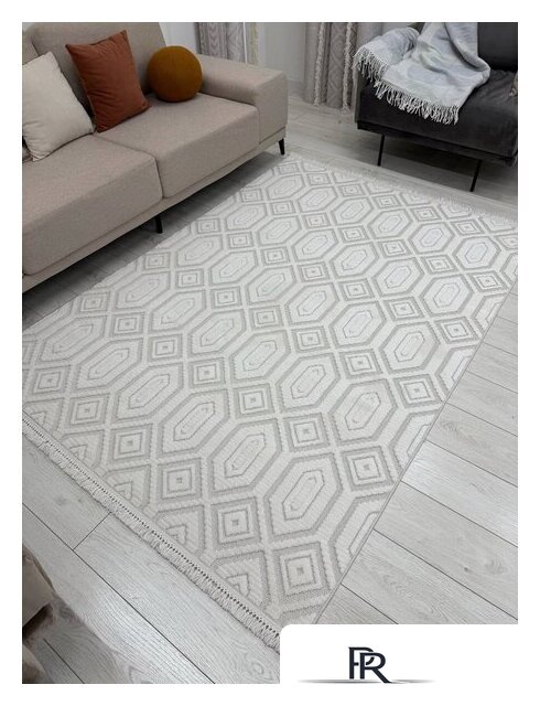 Ковер для жилой комнаты Radjab Carpet Поло Прямоугольник EN 262 12549RK (2x4, Cream) - Изображение №2 — Интернет-магазин ПроЗаказ