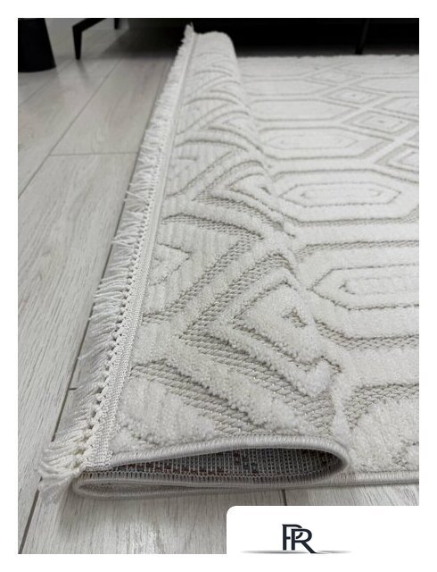 Ковер для жилой комнаты Radjab Carpet Поло Прямоугольник EN 262 12549RK (2x4, Cream) - Изображение №8 — Интернет-магазин ПроЗаказ