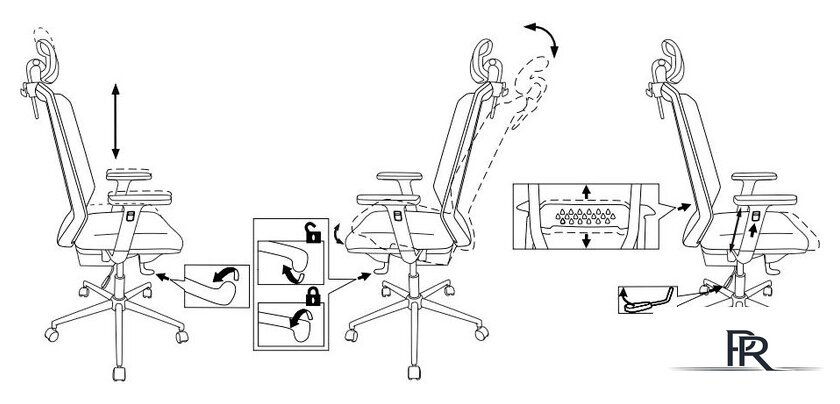 Офисное кресло Бюрократ MC-612N-H/B/418B (черный) - Изображение №6 — Интернет-магазин ПроЗаказ