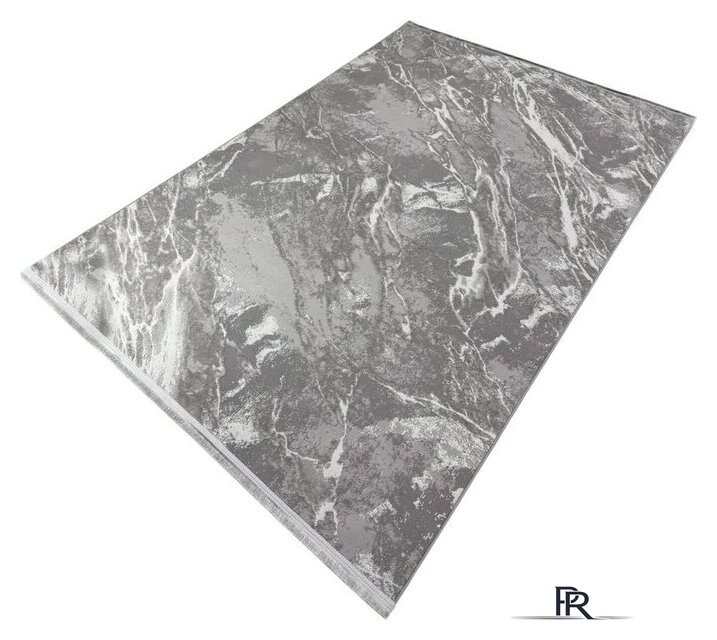 Ковер для жилой комнаты Radjab Carpet Афина Прямоугольник 9012A 12846RK (1.6x2.3, Grey/Grey) - Изображение №1 — Интернет-магазин ПроЗаказ