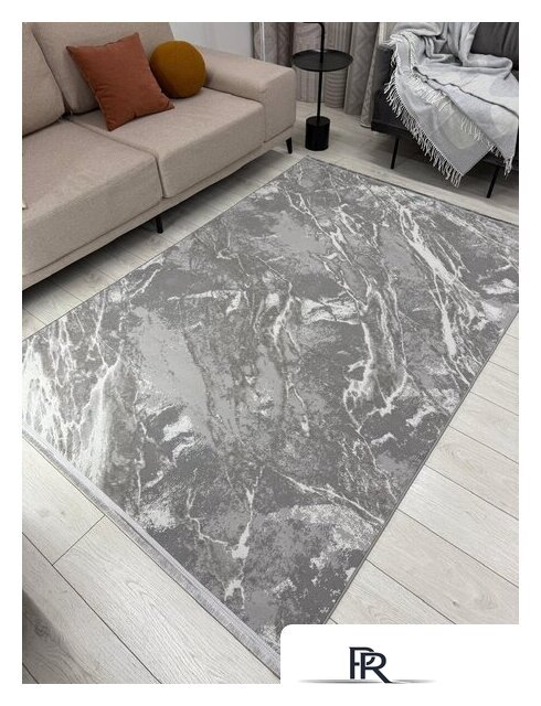 Ковер для жилой комнаты Radjab Carpet Афина Прямоугольник 9012A 12846RK (1.6x2.3, Grey/Grey) - Изображение №2 — Интернет-магазин ПроЗаказ