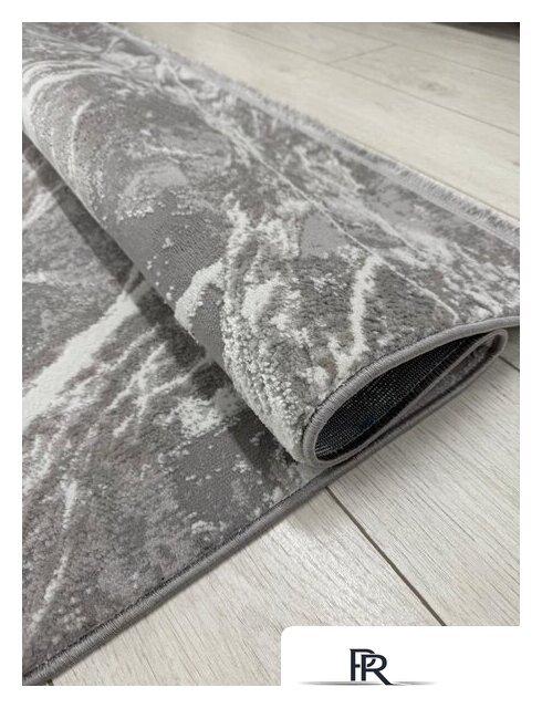 Ковер для жилой комнаты Radjab Carpet Афина Прямоугольник 9012A 12846RK (1.6x2.3, Grey/Grey) - Изображение №6 — Интернет-магазин ПроЗаказ